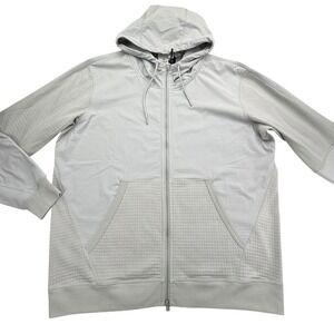 Adidas Reigning Champ Hoodie Mens 2XL Gray Full Zip Hooded Fleece Stretch NWT